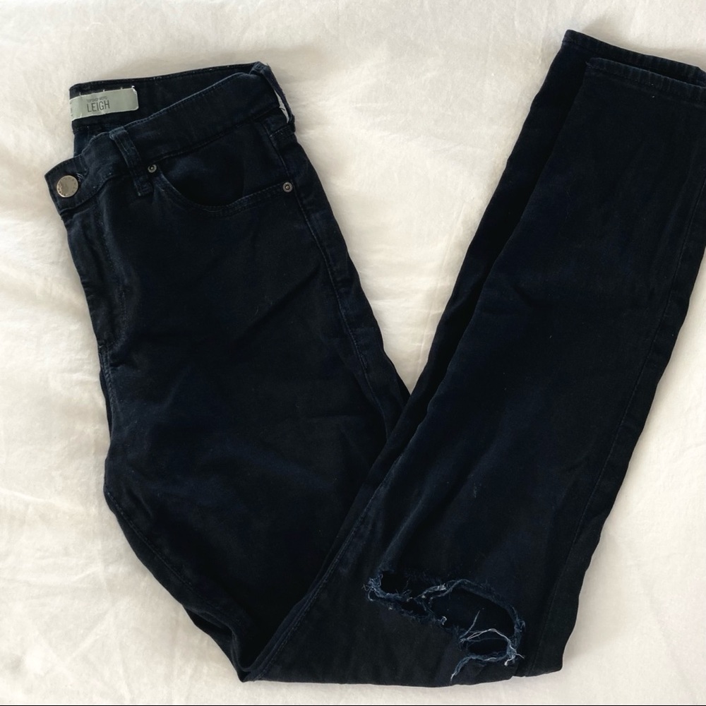 Black High-Rise Skinny Jeans (26) | Leigh